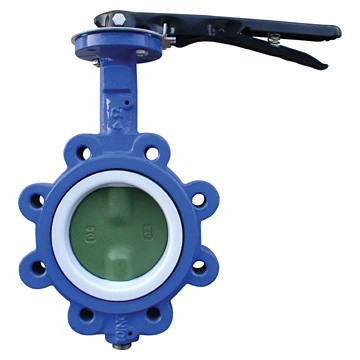 EPDM Seated Manual Lug Butterfly Valves Wafer Type For Ship Building / Textile